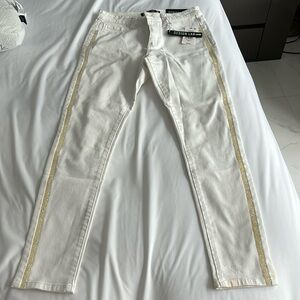 Design Lab white sparkle skinny jeans